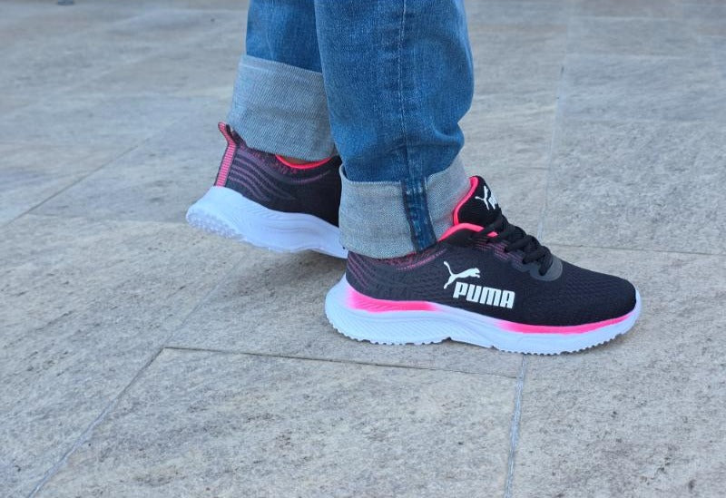 Pantofi Sport Carmen Negru-Roz Cod 330