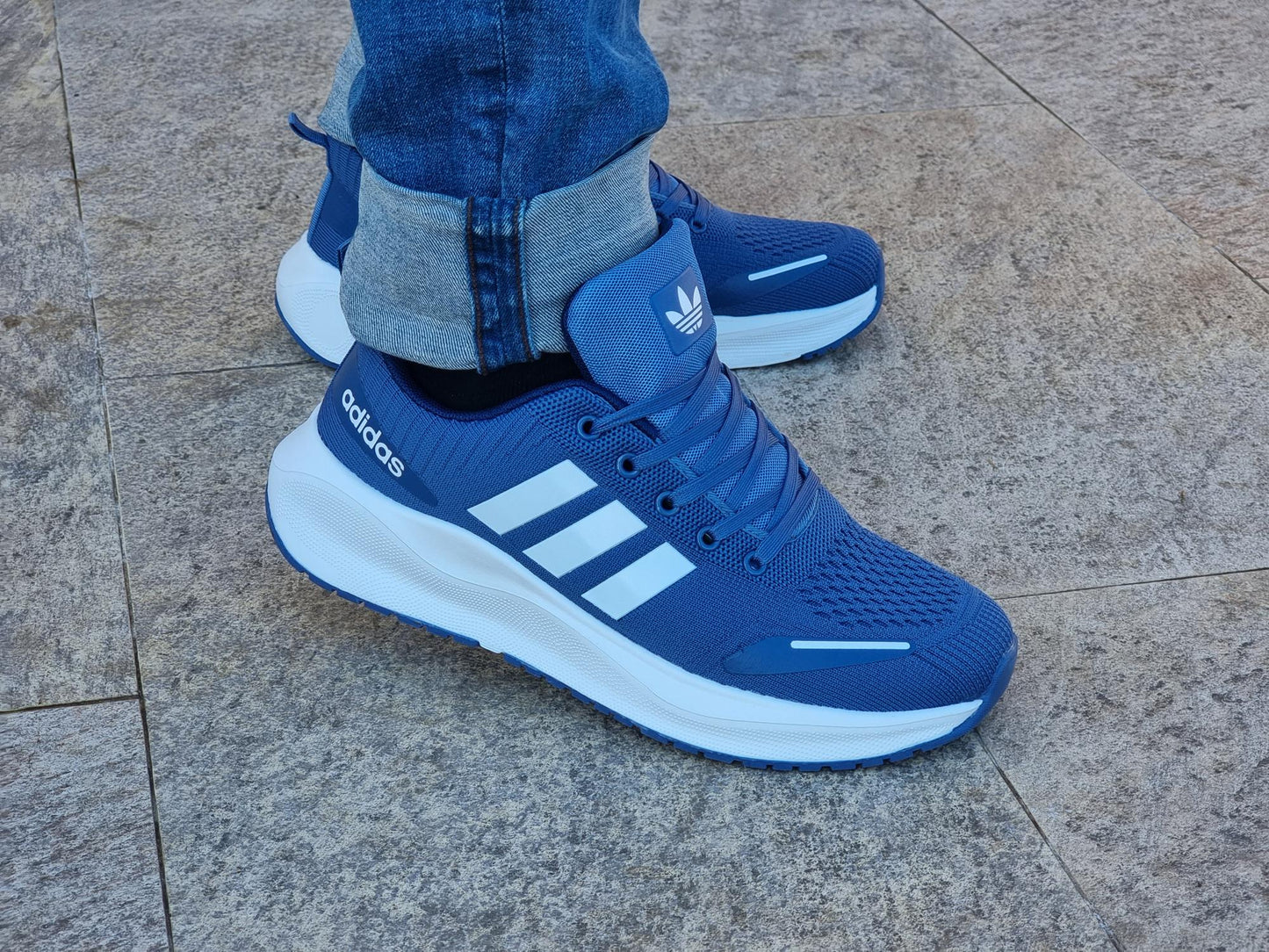 Pantofi Casual Sport Bleu-Alb Cod 184