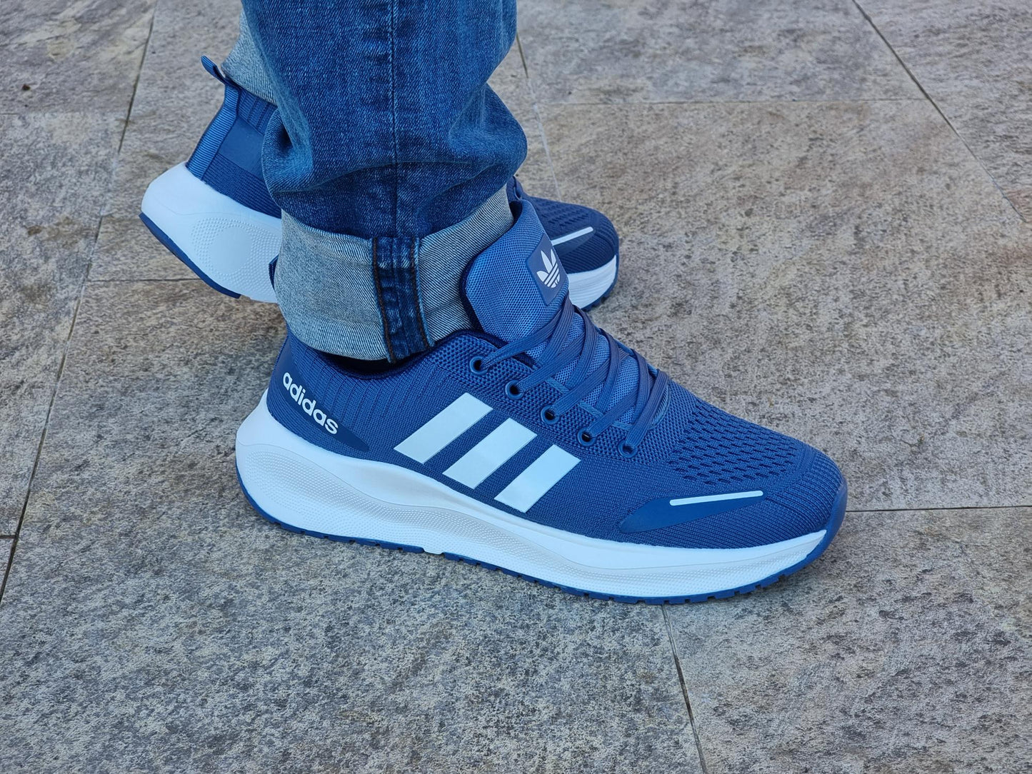 Pantofi Casual Sport Bleu-Alb Cod 184