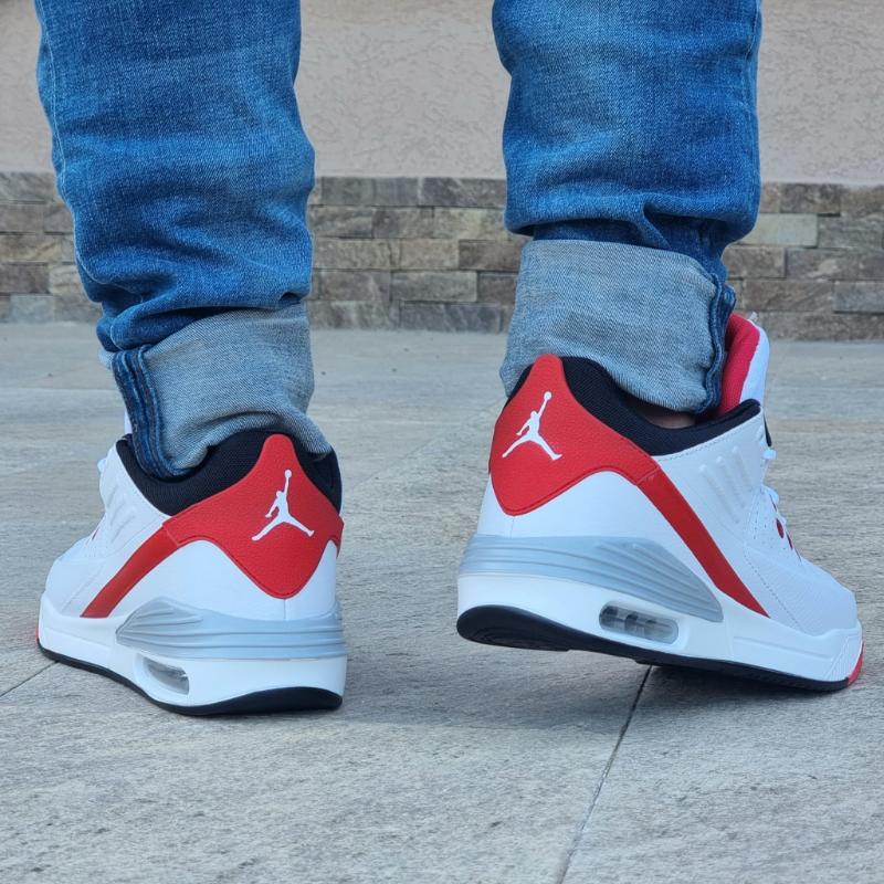 Pantofi Sport Jordan Alb-Rosu Cod 160