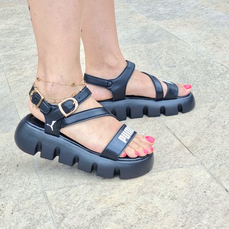 Sandale Media Negru cod 62