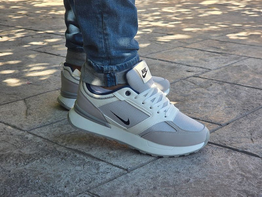 Pantofi casual bărbați  Alb cu Gri Cod 507