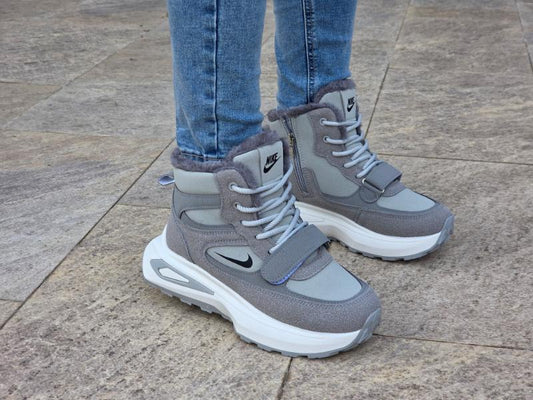 Ghete de damă îmblănite Aria Grey Cod 863