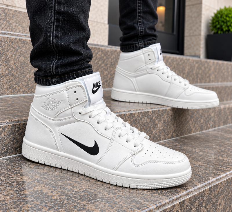 Ghete Sport High-Top Albe – Stil Premium & Confort Cod 750