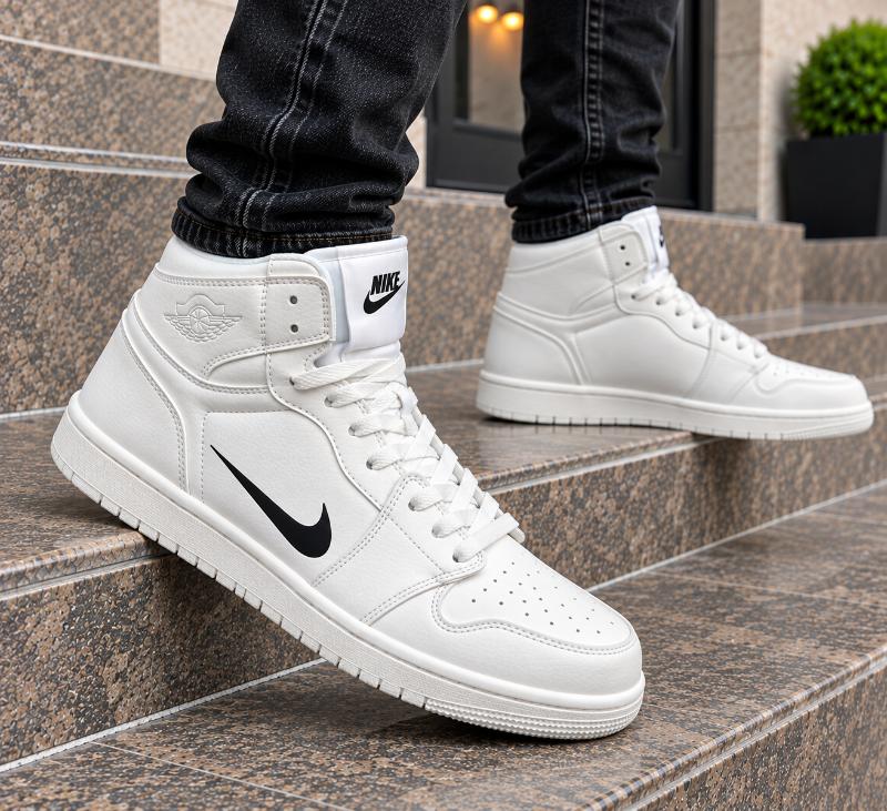 Ghete Sport High-Top Albe – Stil Premium & Confort Cod 750