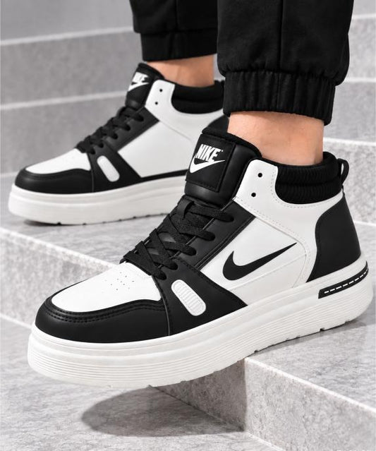 Ghete Casual Sport Alb Negru Cod 755